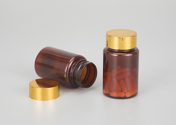 Obat Botol Kapsul Obat Coklat Amber Farmasi Dengan Tutup Bukti Anak