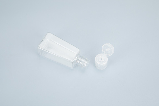 30ml PET Botol Gel Pembersih Tangan Antibakteri Kecil Dengan Gel Silikon Trapesium