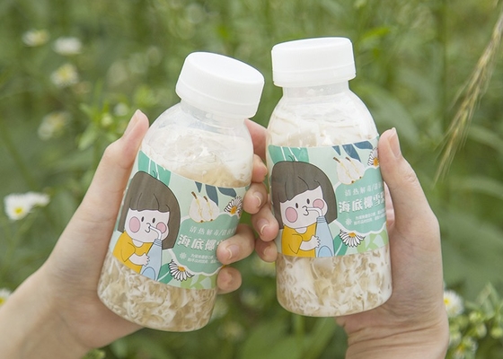 400ml 14oz Botol Teh Susu Kedelai Tahan Panas Botol Jus Plastik Persegi Berair