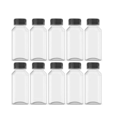 BPA Bebas Jus Transparan Plastik Kosong Pet Square Juicer Container Minuman Botol Untuk Minuman Jus