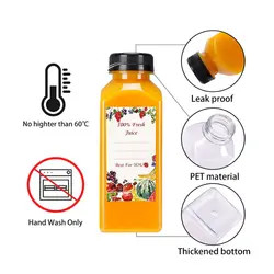 60ml Square Juice Botol Minum Botol Square Minum Botol Dengan Tutup Berwarna