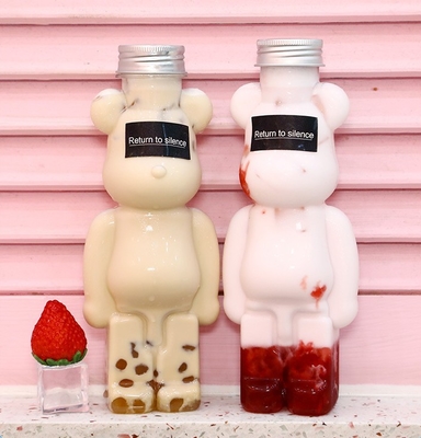 Bottle susu dan teh yang disegel dengan gaya khusus Bahan plastik tahan lama yang aman