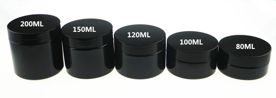Drip Proof 50ml 100ml Bulk Container Untuk Kosmetik Solid Black Color