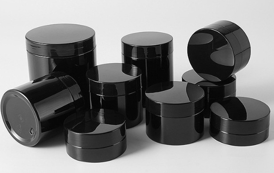 Drip Proof 50ml 100ml Bulk Container Untuk Kosmetik Solid Black Color