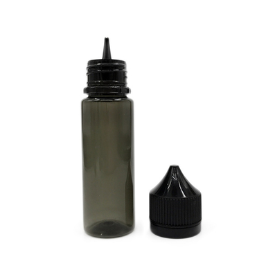 Botol dropper (Biru Transparan) dapat digunakan kembali, tutup yang aman untuk anak-anak, aplikator ujung dropper yang mudah