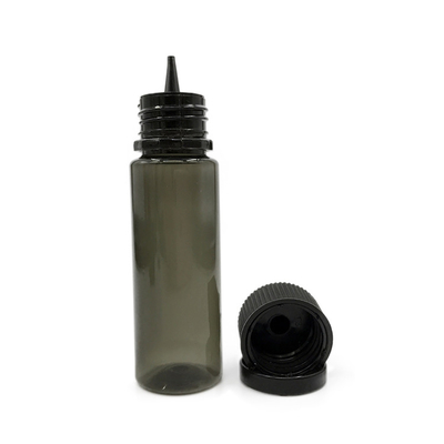 Botol dropper (Biru Transparan) dapat digunakan kembali, tutup yang aman untuk anak-anak, aplikator ujung dropper yang mudah
