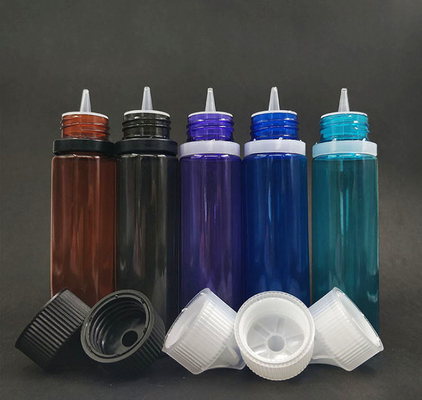 Botol dropper (Hideung Transparan) dapat digunakan kembali, tutup yang aman untuk anak-anak, aplikator ujung dropper mudah