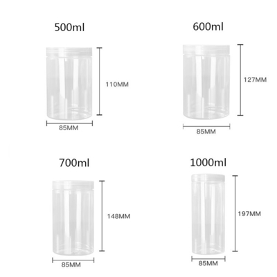 100 Diameter Plastic Storage Jars untuk disesuaikan dengan desain anti bocor
