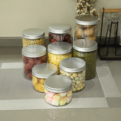 Pengemasan Makanan Kontainer penyimpanan makanan 2OZ 4OZ 6OZ 120ml 250ml 500ml 1000ml Botol plastik bening dengan tutup