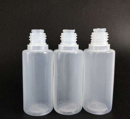 Botol dropper plastik yang dapat mendistribusikan cairan dengan permukaan halus