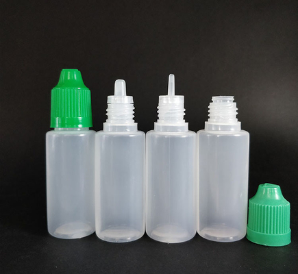 Botol dropper plastik yang dapat mendistribusikan cairan dengan permukaan halus