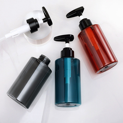 Pencetakan layar Botol lotion plastik dengan penutupan flip-top dan tutup UV electroplated