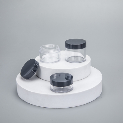 Empty PS Plastic Face Cream Container 5g 10g 15g 20g toples kosmetik dengan tutup berwarna