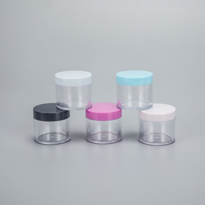 Empty PS Plastic Face Cream Container 5g 10g 15g 20g toples kosmetik dengan tutup berwarna