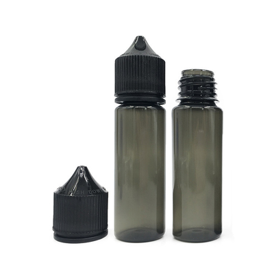 Botol dropper PET cair 50 ml yang bisa dipencet dengan tutup hitam atau putih/ tutup
