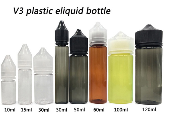 60 ml Squat / Slenderness PET Plastik Squeeze Dropper Liquid Use Bottle Dengan Tutup Proof Child Tamper