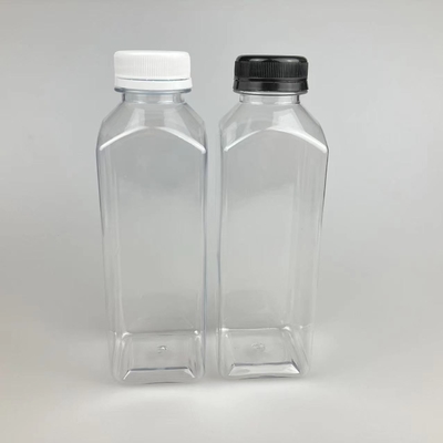 60ml 120ml 250ml 350ml 500ml Square Juice Botol Dengan Tutup Hitam