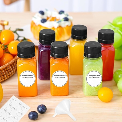 4oz 120ml Ginger Jus botol Beet Juice Botol kosong Square Plastik Jus Botol