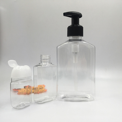 Botol PET plastik bening yang dapat didaur ulang untuk kosmetik ramah perjalanan