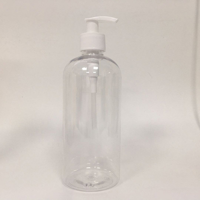 Isi ulang 16oz kosong Amber 500ml botol plastik PET lotion dengan pompa untuk sampo