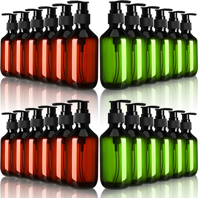 Pencetakan layar Botol lotion plastik dengan permukaan yang jernih dan tutup yang dilapisi UV