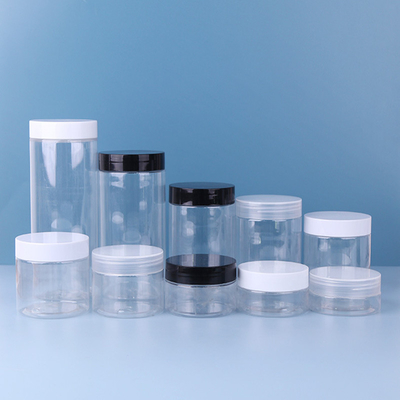 Custom Transparan Plastik Jar Container Aluminium Penyegelan Tutup Tekanan Sensitif Seal