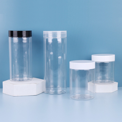 Custom Transparan Plastik Jar Container Aluminium Penyegelan Tutup Tekanan Sensitif Seal