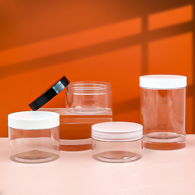 Grade Makanan Transparan 80ml 100ml 120ml 150ml 250ml 500ml 1000ml Frosted PET Plastic Jar Dengan Tutup