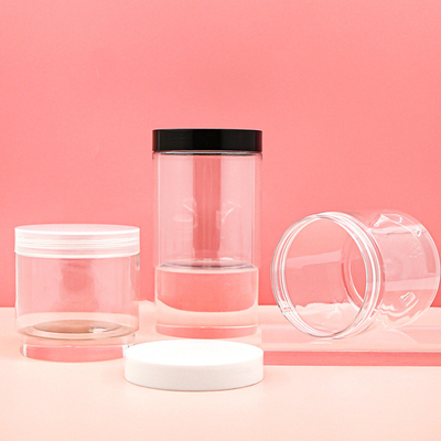 Grade Makanan Transparan 80ml 100ml 120ml 150ml 250ml 500ml 1000ml Frosted PET Plastic Jar Dengan Tutup