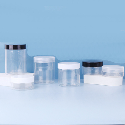 Harga murah grosir kosong 200ml Clear PET 500ml 300ml 800ml Plastic Jar Container Untuk Kosmetik Makanan