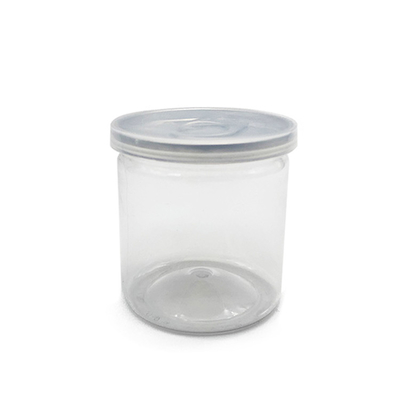 Custom Transparan Plastik Jar Container Custom Logo Pencetakan Kertas Karton Kemasan