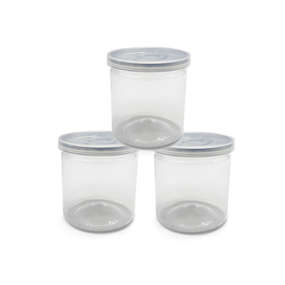 Custom Transparan Plastik Jar Container Custom Logo Pencetakan Kertas Karton Kemasan