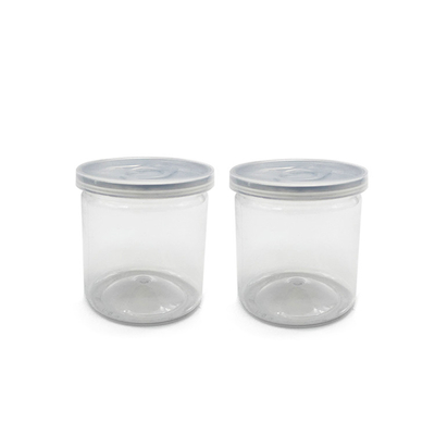 Custom Transparan Plastik Jar Container Custom Logo Pencetakan Kertas Karton Kemasan