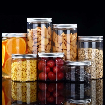 Pengemasan Makanan Kek kosong Penyimpanan Plastik wadah Toples 100ml 200ml Plastik bening Toples