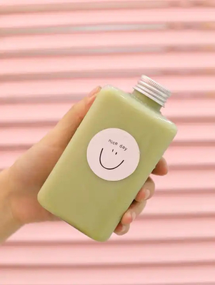 Modern Square Round Bubble Tea Jugs dengan Handle Clear Leakproof Design 0,5kg