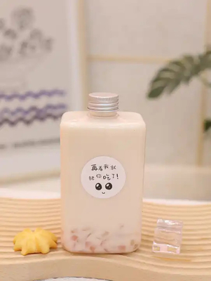 Modern Square Round Bubble Tea Jugs dengan Handle Clear Leakproof Design 0,5kg