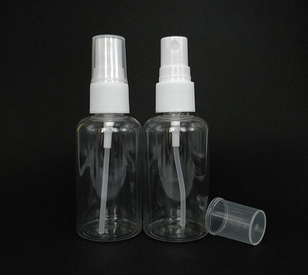 Botol Semprotan Plastik PET Bulat Transparan Permukaan Lempar Penggunaan harian tahan lama Berbagai kapasitas