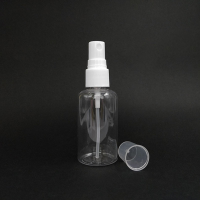 Botol Semprotan Plastik PET Bulat Klasik Permukaan Lurus Berbagai Kapasitas Untuk Penggunaan Sehari-hari