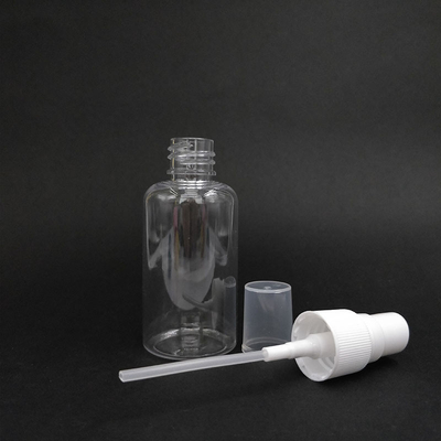 Botol Semprotan Plastik PET Bulat Klasik Permukaan Lurus Berbagai Kapasitas Untuk Penggunaan Sehari-hari