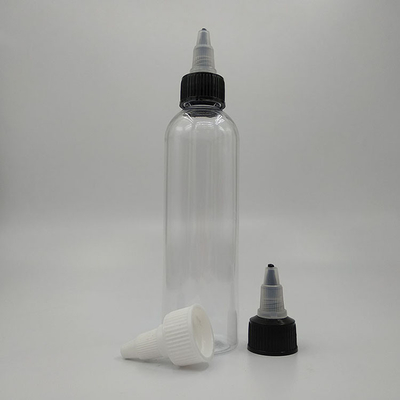 Custom Clear Plastic Screw Top Bottles Dengan Panel Label Custom Dan Screw Neck Finish
