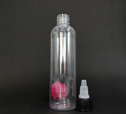 Custom Clear Plastic Screw Top Bottles Dengan Panel Label Custom Dan Screw Neck Finish