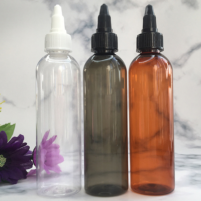 Custom Clear Plastic Screw Top Bottles Dengan Panel Label Custom Dan Screw Neck Finish