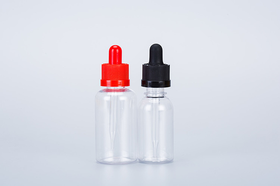 Botol dropper 10-120ml Tutup sekrup halus Logo khusus Transparan Hitam disesuaikan