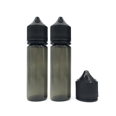 Botol Cairan PET Bulat Transparan Dengan Screw Cap Screen Cetak Berbagai Ukuran