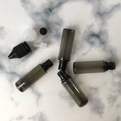 Custom Printed Transparent PET E Liquid Bottles Childproof Screw Cap Berbagai Kapasitas