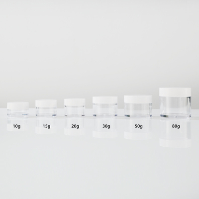 Custom Logo Cosmetic Jar dengan permukaan halus Transparan Custom Color Pressure Sensitive Gasket