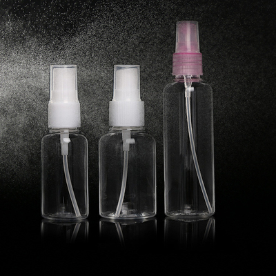 Botol Semprotan Plastik PET halus untuk penggunaan sehari-hari dengan warna transparan dan desain klasik