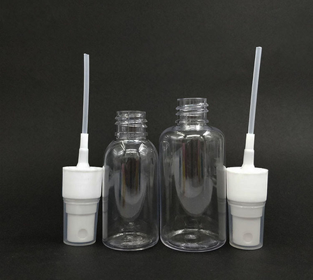 Botol Semprotan Plastik PET halus untuk penggunaan sehari-hari dengan warna transparan dan desain klasik