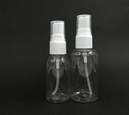 Botol Semprotan Plastik PET halus untuk penggunaan sehari-hari dengan warna transparan dan desain klasik
