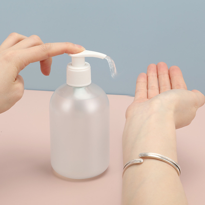 Flip top Botol Lotion PET Bulat 300ml Botol bening untuk perawatan tubuh yang efektif